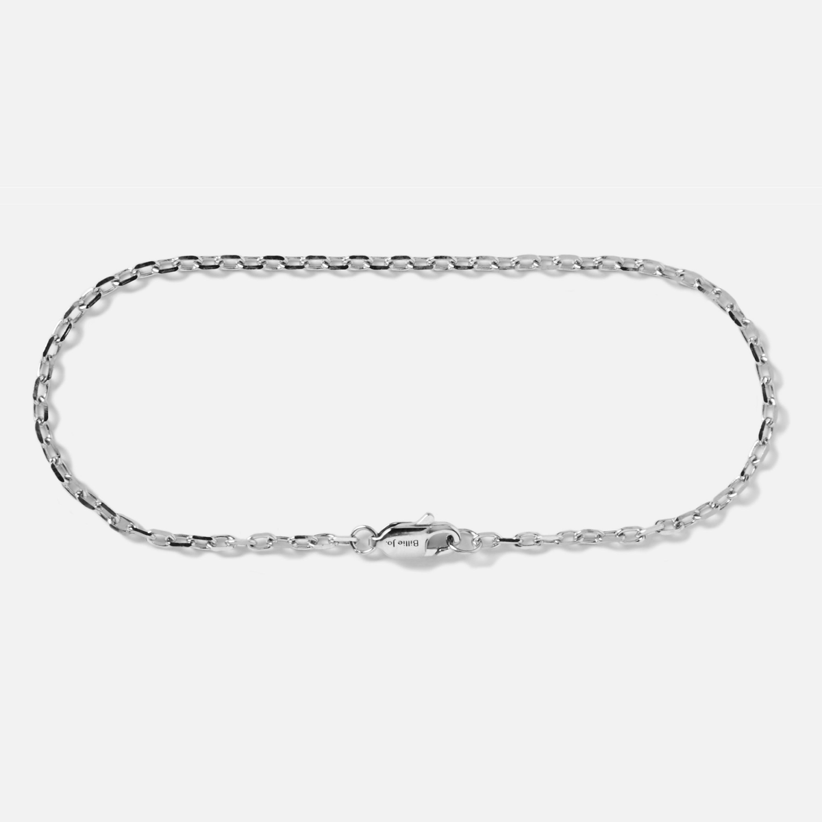 The Billie Jo Slim Batch Bracelet in 925 sterling silver, a classic men's chain bracelet with a secure lobster clasp, presented on a crisp white background.