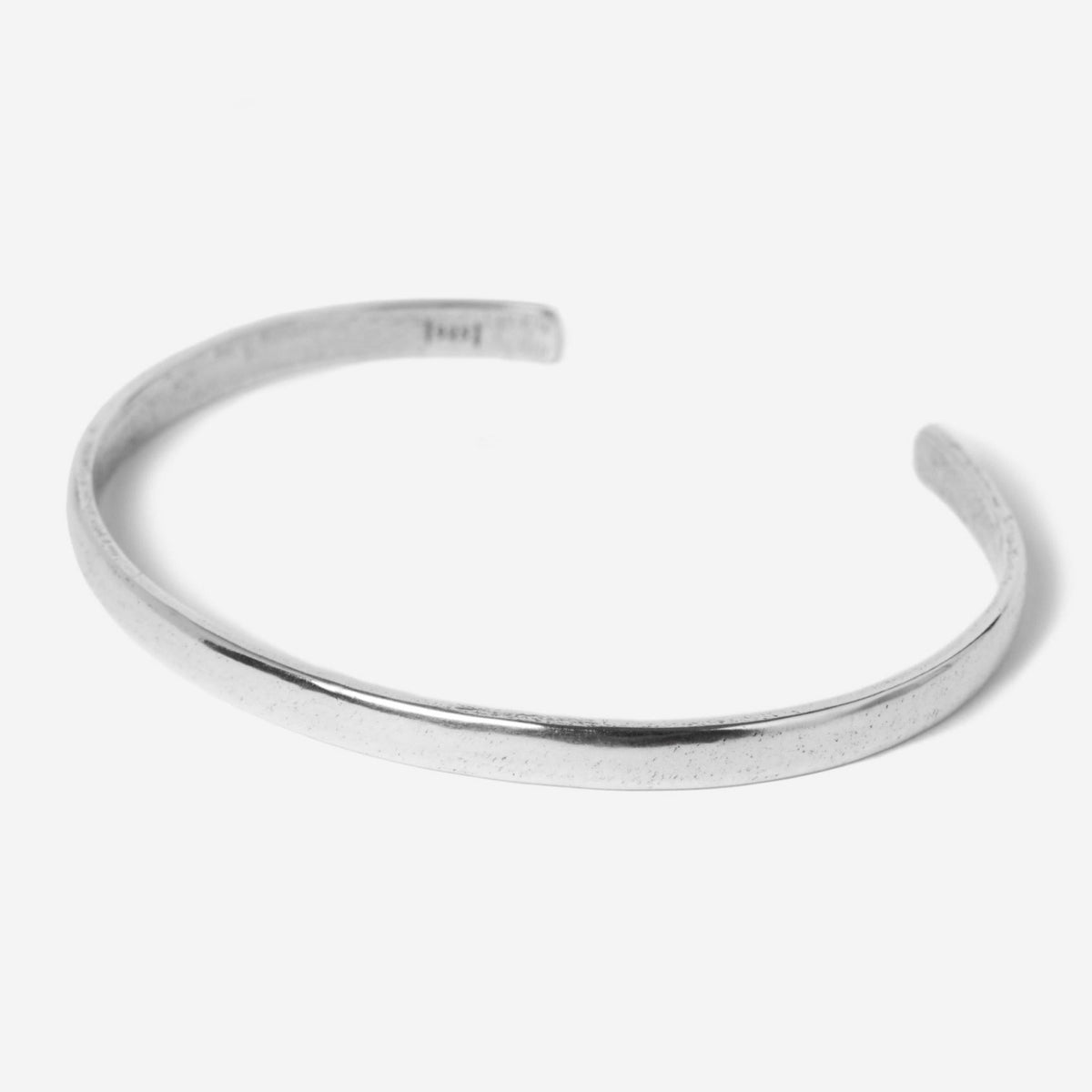 The Billie Jo Drifter Cuff in 925 sterling silver, a minimalist men's bracelet with a sleek, polished finish, shown on a clean white background.