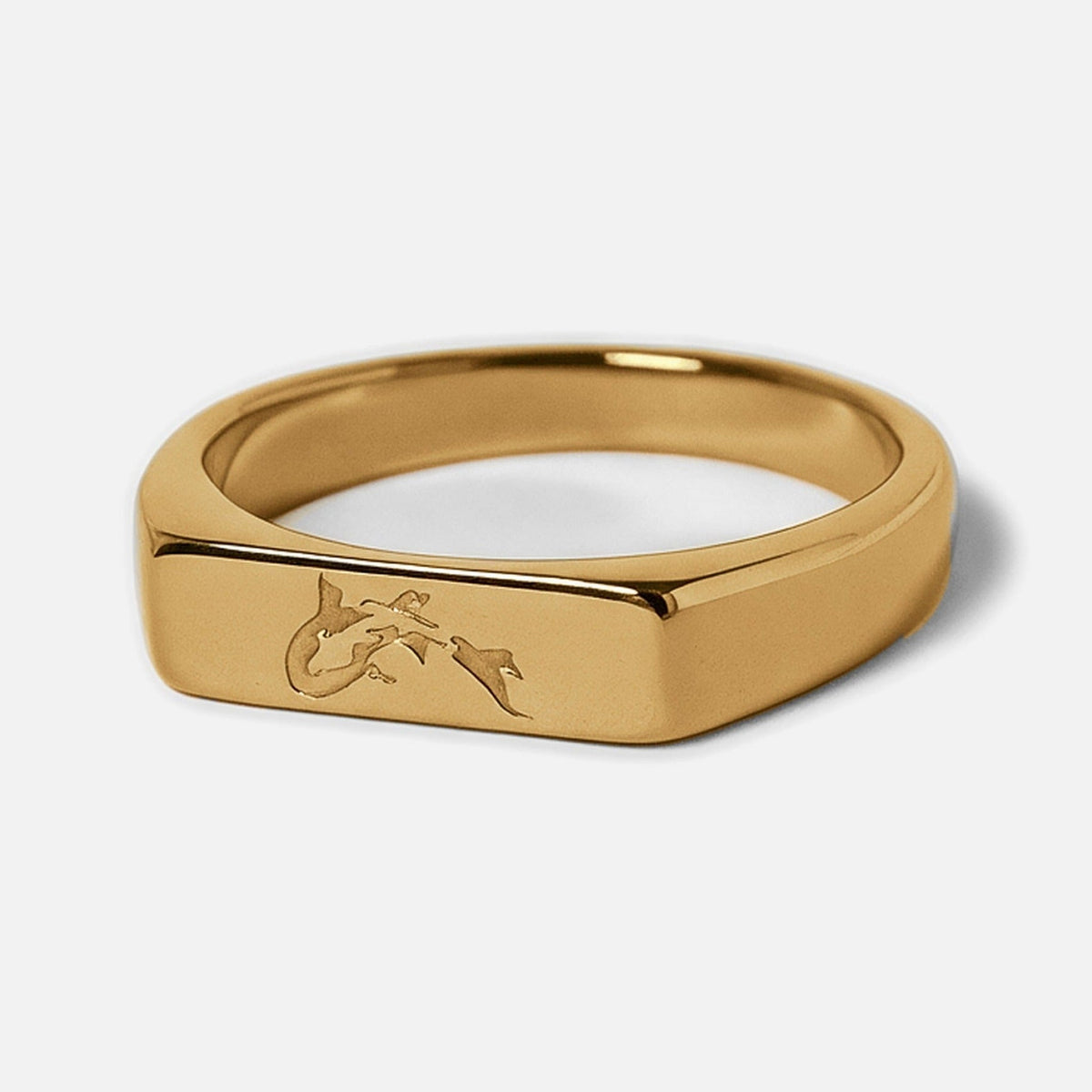 KOI I RING stainless steel gold