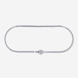 A silver stainless steel men's slim curb chain bracelet from Australian jewellery brand Billie Jo, the perfect waterproof and sweat proof everyday bracelet and an ideal gift for men who love low maintenance jewellery