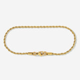 A stainless steel men's rope chain bracelet from Australian jewellery brand Billie Jo, featuring a twisted link design in a gold finish.