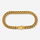 A gold stainless steel men's thick bracelet from Australian jewellery brand Billie Jo, featuring a casual everyday style with a secure clasp.