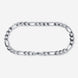 A stainless steel men's figaro chain necklace from Australian jewellery brand Billie Jo, featuring a thick bold alternating link design in a polished silver tone finish, perfect for everyday wear.