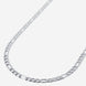 A waterproof silver stainless steel men's figaro chain necklace from Australian jewellery brand Billie Jo, featuring a thick bold alternating link design built to resist tarnish and everyday wear.