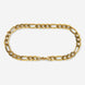 A stainless steel men's figaro chain bracelet from Australian jewellery brand Billie Jo, featuring a thick bold alternating link design in a polished gold finish, perfect for everyday wear.