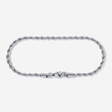 A stainless steel men's rope chain bracelet from Australian jewellery brand Billie Jo, featuring a twisted link design in a silver finish.