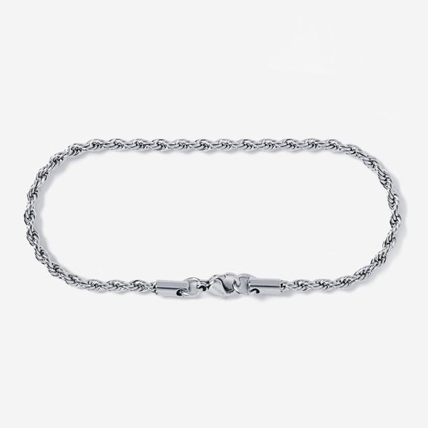 SILVER 3MM ROPE BRACELET | STAINLESS STEEL 316L | BILLIE JO– Billie Jo