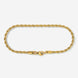 A stainless steel men's rope chain bracelet from Australian jewellery brand Billie Jo, featuring a twisted link design in a gold finish.