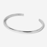 The Billie Jo Drifter Cuff in 925 sterling silver, a minimalist men's bracelet with a sleek, polished finish, shown on a clean white background.