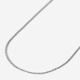 Billie Jo's Slim Rope Necklace in sterling silver, a classic men's jewellery piece from our Gold Coast studio. A timeless rope chain for everyday wear.