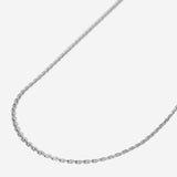 Billie Jo's Slim Batch Necklace in 925 sterling silver, a minimalist chain for men, on a clean white background. Australian men's jewellery.