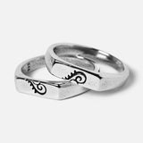 The Connection Stackers, a set of two sterling silver rings by Billie Jo, shown together to highlight their interlocking design.