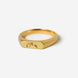 Billie Jo's 18k gold vermeil Koi I Ring, a men's signet ring with a Japanese koi fish engraving, on a clean white background. Australian designed men's jewellery.