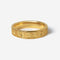 Billie Jo's Gold Relic Ring for men, an 18k gold vermeil band with a unique, ancient-inspired etched pattern. A timeless piece of Australian jewellery.