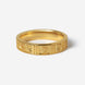 Billie Jo's Gold Relic Ring for men, an 18k gold vermeil band with a unique, ancient-inspired etched pattern. A timeless piece of Australian jewellery.