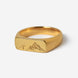 The Billie Jo Union Ring in 18k gold vermeil, a signet style featuring a unique mountain and wave engraving. A piece of men's jewellery from Australia.