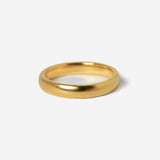 A single Billie Jo Stacker Ring in 18k gold vermeil, photographed on a white background to highlight its minimalist design and high-polish finish. A classic piece of men's jewellery.