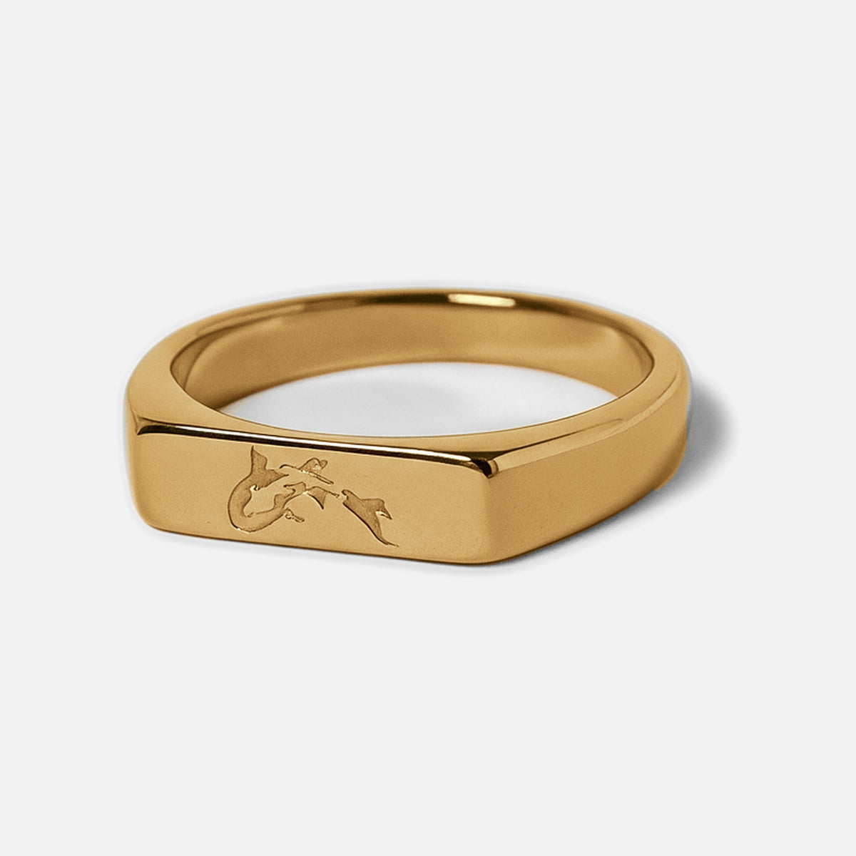KOI I RING stainless steel gold