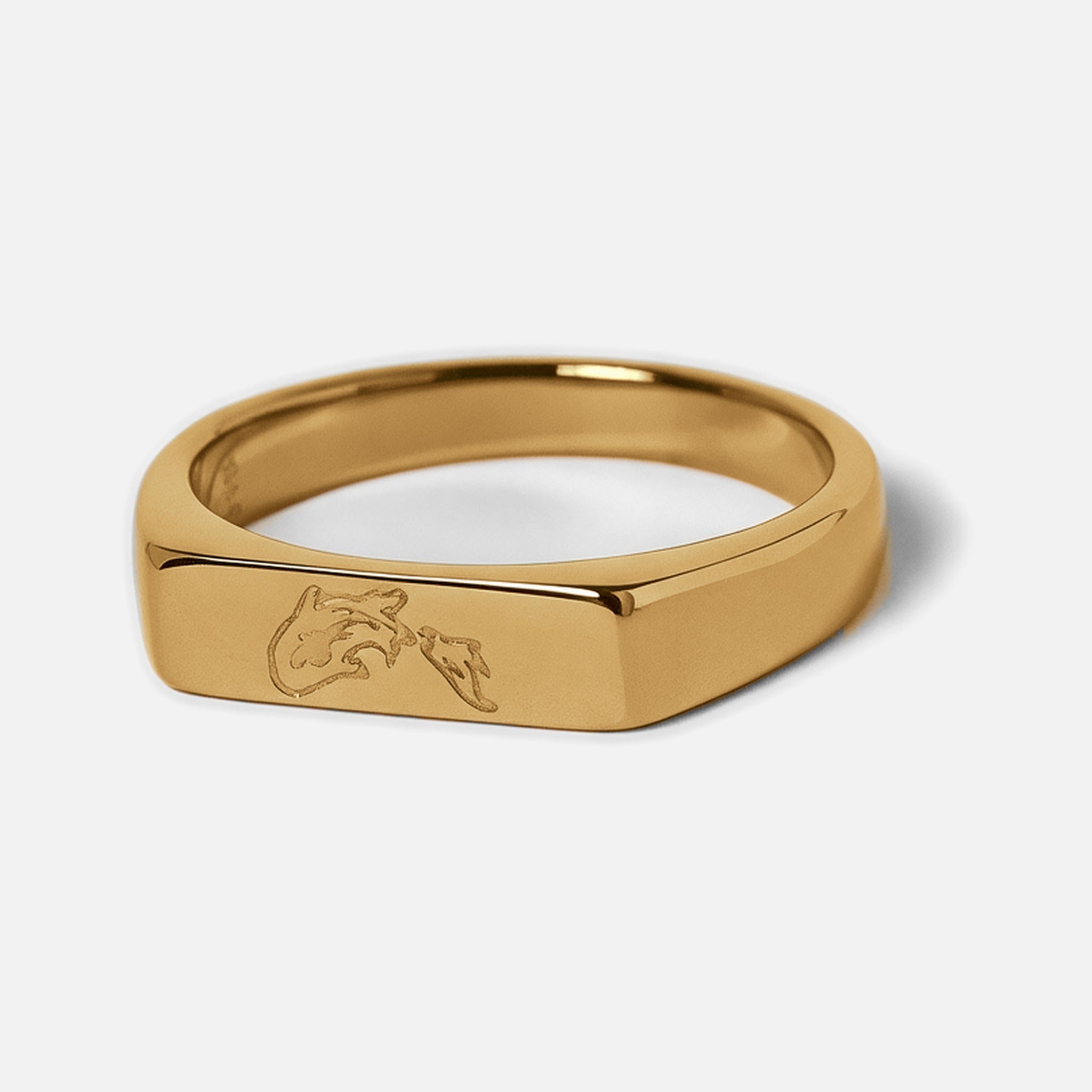 KOI II RING stainless steel gold