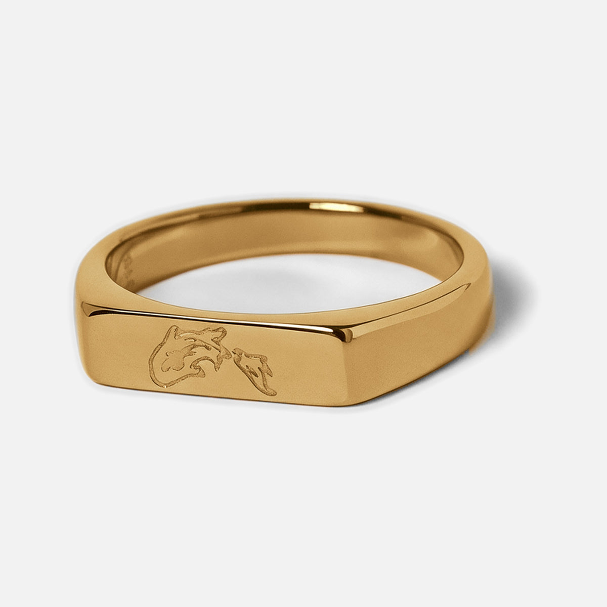 KOI II RING stainless steel gold