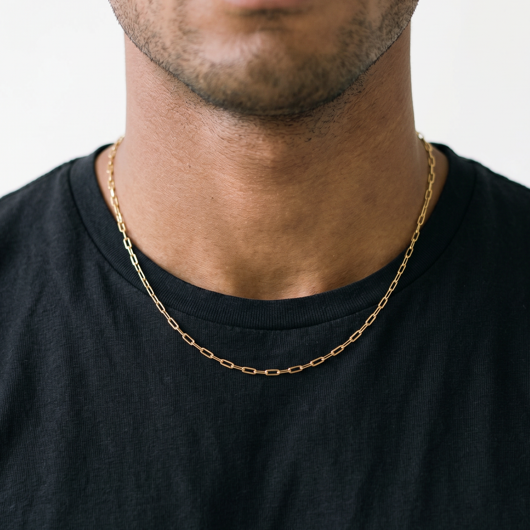 Lifestyle Shot Gold Slim Link Necklace - Australian Brand - Perfect for everyday wear 