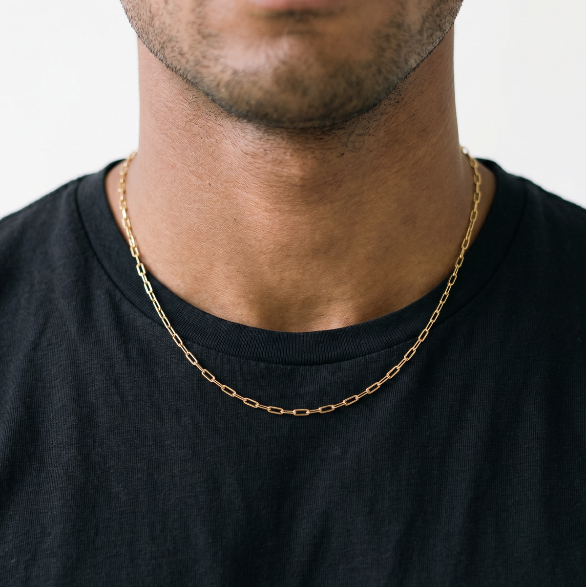 Lifestyle Shot Gold Slim Link Necklace - Australian Brand - Perfect for everyday wear 