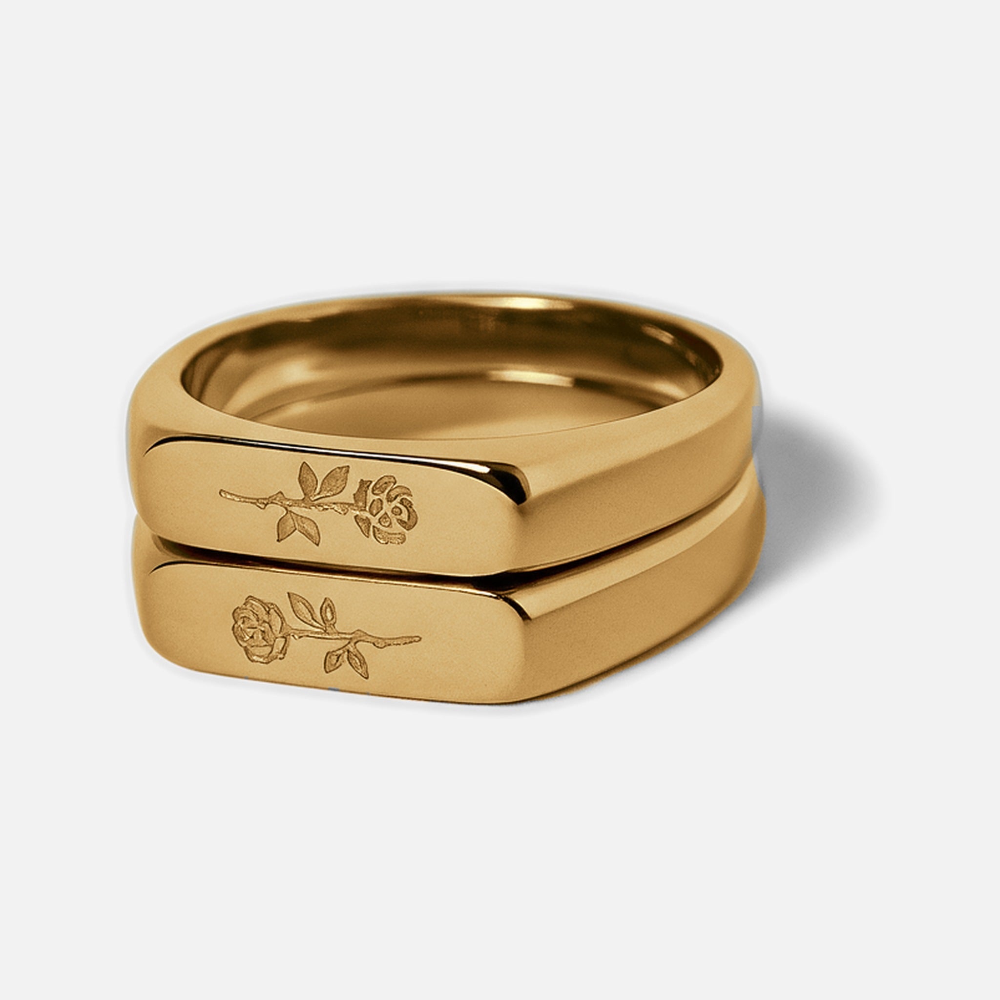 ROSA STACKERS stainless steel gold