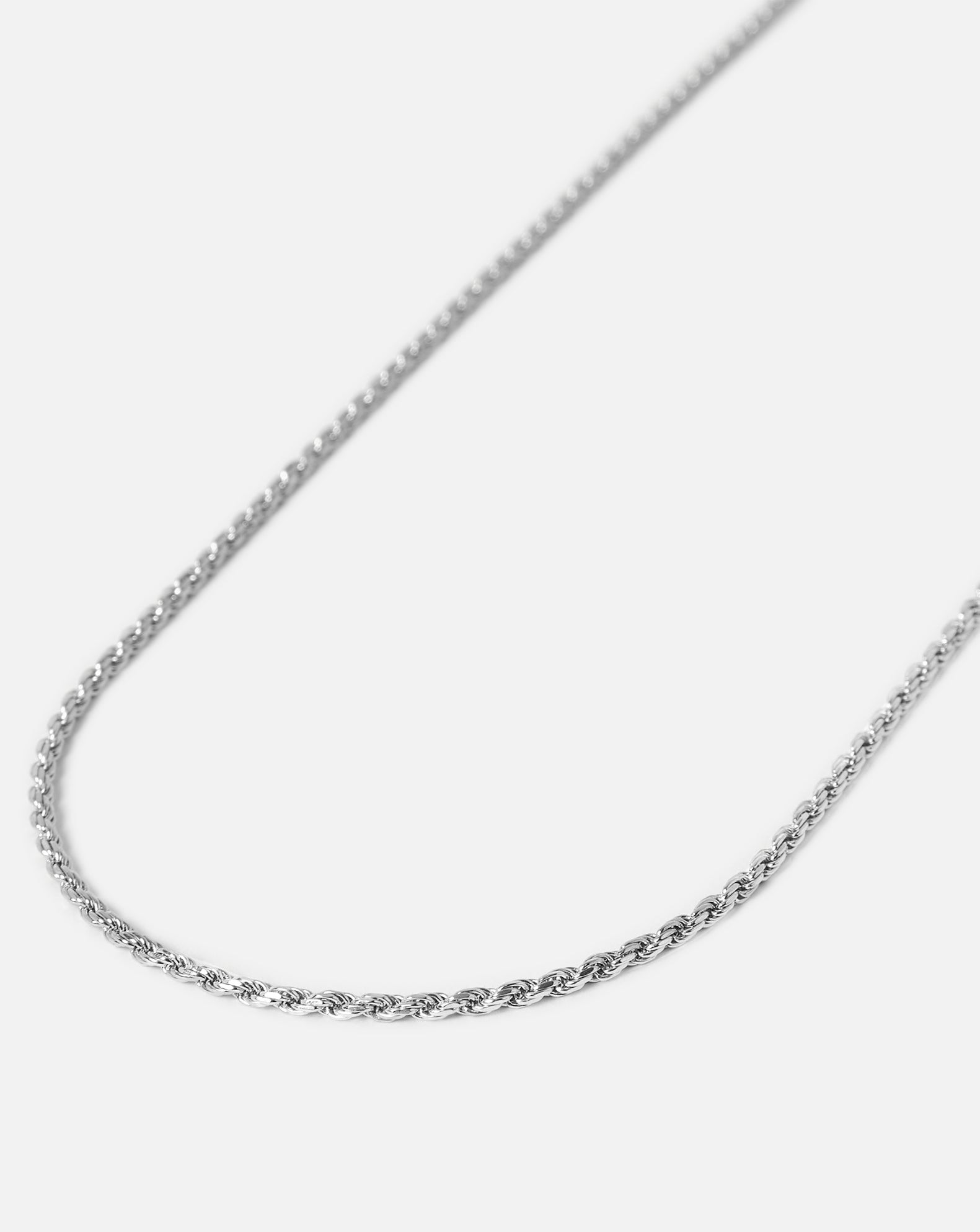 Rope necklace deals silver