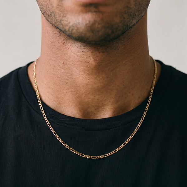 Billie Jo mens silver chain worn on a man