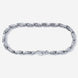 Silver chain bracelet on a white background