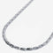 Silver chain necklace on a white background