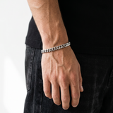 A stainless steel men's thick bracelet from Australian jewellery brand Billie Jo, featuring a casual everyday style with a secure clasp.