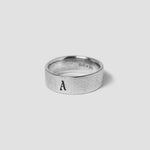 Initial Canvas Ring engraving letters A to Z